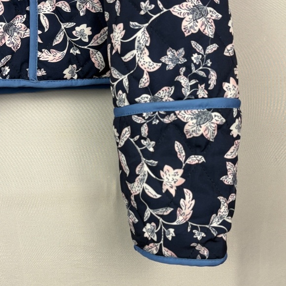 Women Quilted Cropped Reversible Open Front Jacket Sz M Cottagecore Country Boho - Picture 5 of 15